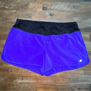 Ideology royal blue/purple athletic shorts with zipper pocket & underwear
